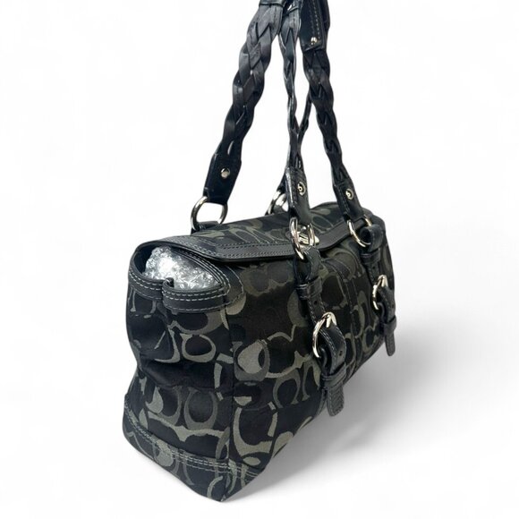 Coach Chelsea Optic Signature Jacquard Leather Shoulder Bag - Picture 2 of 10